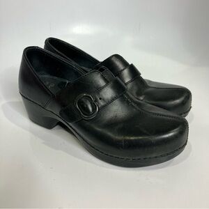 Dansko black‎ leather clogs women’s size 37 6.5 classic work shoes professional